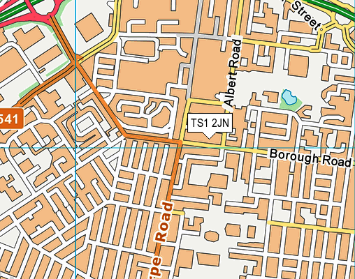 TS1 2JN map - OS VectorMap District (Ordnance Survey) TS1 2JN map - OS VectorMap District (Ordnance Survey)