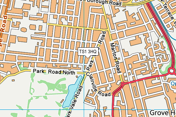 TS1 3HQ map - OS VectorMap District (Ordnance Survey) TS1 3HQ map - OS VectorMap District (Ordnance Survey)