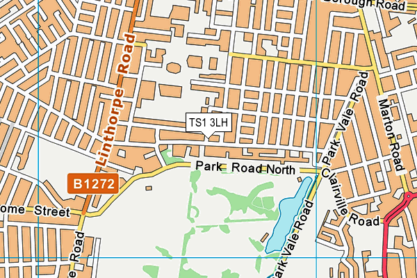 TS1 3LH map - OS VectorMap District (Ordnance Survey) TS1 3LH map - OS VectorMap District (Ordnance Survey)