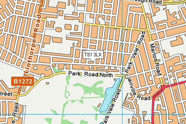 TS1 3LX map - OS VectorMap District (Ordnance Survey) TS1 3LX map - OS VectorMap District (Ordnance Survey)
