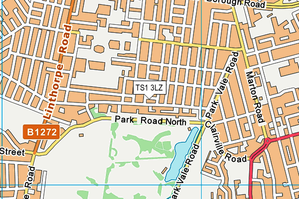 TS1 3LZ map - OS VectorMap District (Ordnance Survey) TS1 3LZ map - OS VectorMap District (Ordnance Survey)