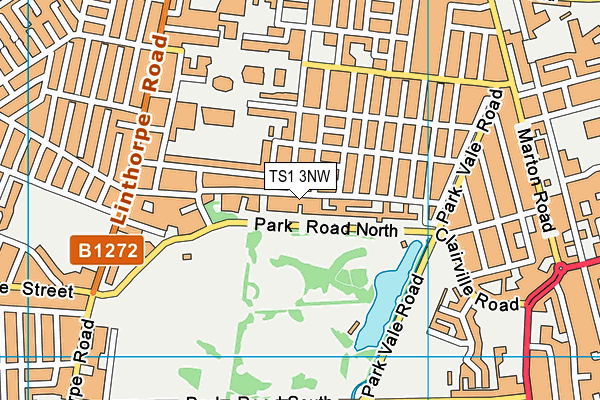 TS1 3NW map - OS VectorMap District (Ordnance Survey) TS1 3NW map - OS VectorMap District (Ordnance Survey)