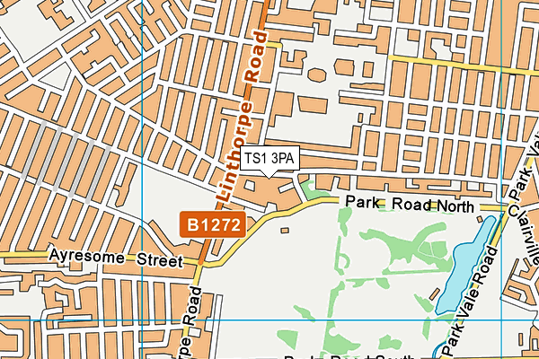 TS1 3PA map - OS VectorMap District (Ordnance Survey) TS1 3PA map - OS VectorMap District (Ordnance Survey)