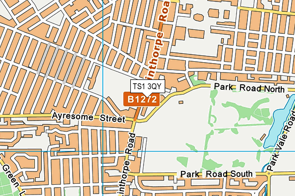TS1 3QY map - OS VectorMap District (Ordnance Survey) TS1 3QY map - OS VectorMap District (Ordnance Survey)