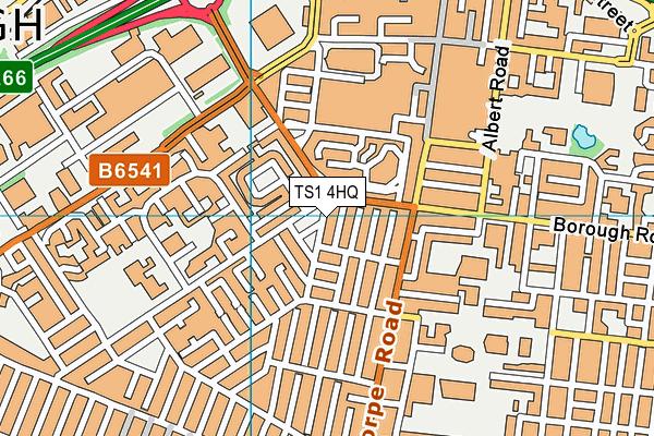 TS1 4HQ map - OS VectorMap District (Ordnance Survey) TS1 4HQ map - OS VectorMap District (Ordnance Survey)