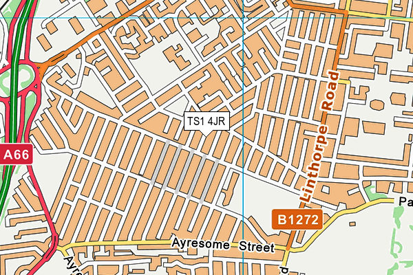TS1 4JR map - OS VectorMap District (Ordnance Survey) TS1 4JR map - OS VectorMap District (Ordnance Survey)