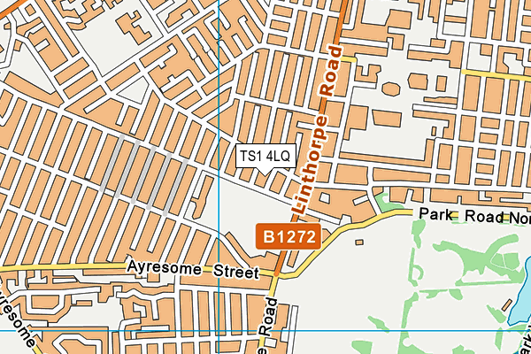 TS1 4LQ map - OS VectorMap District (Ordnance Survey) TS1 4LQ map - OS VectorMap District (Ordnance Survey)