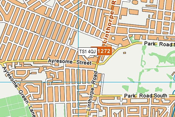TS1 4QJ map - OS VectorMap District (Ordnance Survey) TS1 4QJ map - OS VectorMap District (Ordnance Survey)