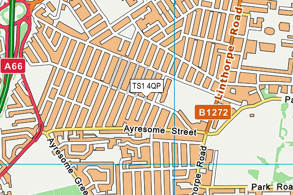 TS1 4QP map - OS VectorMap District (Ordnance Survey) TS1 4QP map - OS VectorMap District (Ordnance Survey)