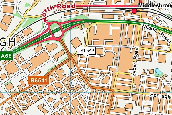 TS1 5AP map - OS VectorMap District (Ordnance Survey) TS1 5AP map - OS VectorMap District (Ordnance Survey)