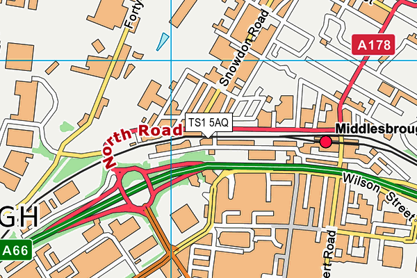 TS1 5AQ map - OS VectorMap District (Ordnance Survey) TS1 5AQ map - OS VectorMap District (Ordnance Survey)