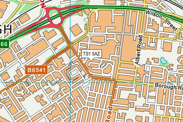 TS1 5AZ map - OS VectorMap District (Ordnance Survey) TS1 5AZ map - OS VectorMap District (Ordnance Survey)