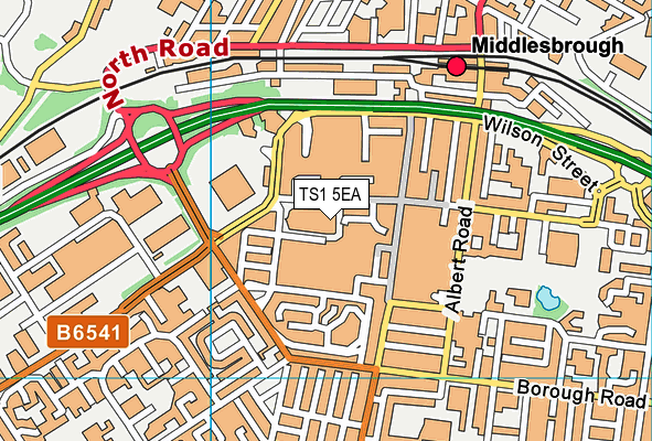 TS1 5EA map - OS VectorMap District (Ordnance Survey) TS1 5EA map - OS VectorMap District (Ordnance Survey)
