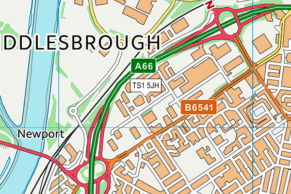 TS1 5JH map - OS VectorMap District (Ordnance Survey) TS1 5JH map - OS VectorMap District (Ordnance Survey)