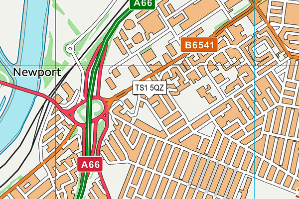 TS1 5QZ map - OS VectorMap District (Ordnance Survey) TS1 5QZ map - OS VectorMap District (Ordnance Survey)