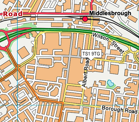 TS1 9TG map - OS VectorMap District (Ordnance Survey) TS1 9TG map - OS VectorMap District (Ordnance Survey)