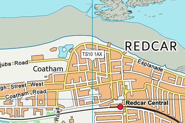 TS10 1AX map - OS VectorMap District (Ordnance Survey) TS10 1AX map - OS VectorMap District (Ordnance Survey)