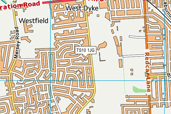 TS10 1JG map - OS VectorMap District (Ordnance Survey) TS10 1JG map - OS VectorMap District (Ordnance Survey)