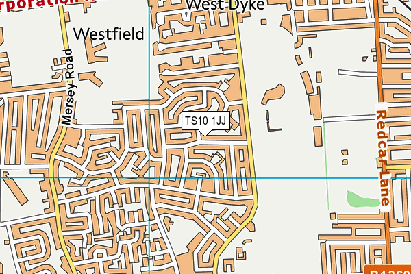 TS10 1JJ map - OS VectorMap District (Ordnance Survey) TS10 1JJ map - OS VectorMap District (Ordnance Survey)