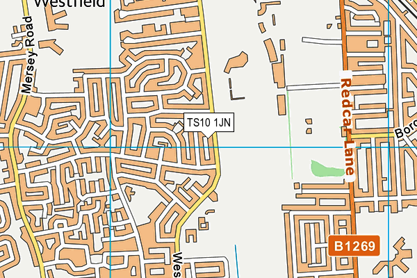 TS10 1JN map - OS VectorMap District (Ordnance Survey)