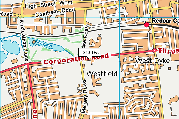 TS10 1PA map - OS VectorMap District (Ordnance Survey)