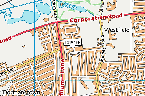 TS10 1PN map - OS VectorMap District (Ordnance Survey) TS10 1PN map - OS VectorMap District (Ordnance Survey)