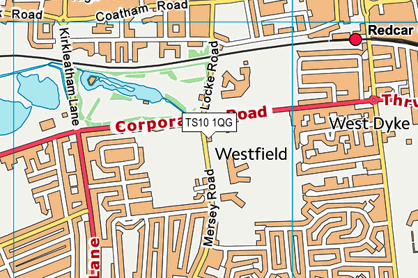 TS10 1QG map - OS VectorMap District (Ordnance Survey) TS10 1QG map - OS VectorMap District (Ordnance Survey)