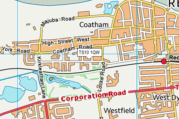 TS10 1QW map - OS VectorMap District (Ordnance Survey) TS10 1QW map - OS VectorMap District (Ordnance Survey)