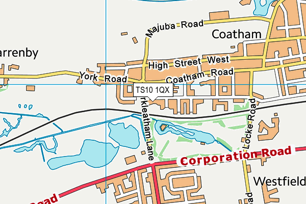 TS10 1QX map - OS VectorMap District (Ordnance Survey) TS10 1QX map - OS VectorMap District (Ordnance Survey)