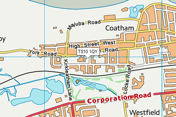 TS10 1QY map - OS VectorMap District (Ordnance Survey) TS10 1QY map - OS VectorMap District (Ordnance Survey)