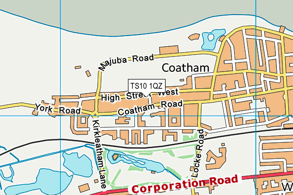 TS10 1QZ map - OS VectorMap District (Ordnance Survey) TS10 1QZ map - OS VectorMap District (Ordnance Survey)
