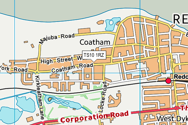 TS10 1RZ map - OS VectorMap District (Ordnance Survey) TS10 1RZ map - OS VectorMap District (Ordnance Survey)