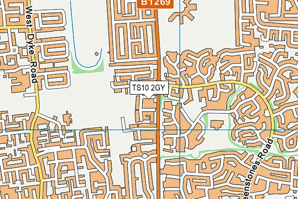 TS10 2GY map - OS VectorMap District (Ordnance Survey) TS10 2GY map - OS VectorMap District (Ordnance Survey)