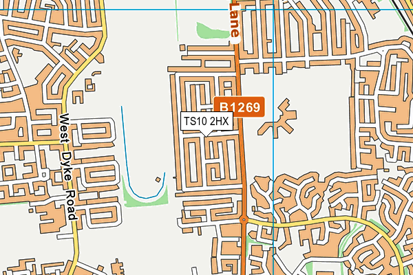TS10 2HX map - OS VectorMap District (Ordnance Survey) TS10 2HX map - OS VectorMap District (Ordnance Survey)
