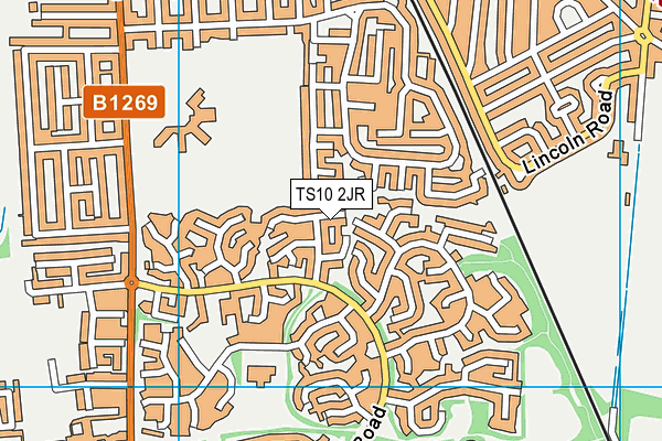 TS10 2JR map - OS VectorMap District (Ordnance Survey) TS10 2JR map - OS VectorMap District (Ordnance Survey)