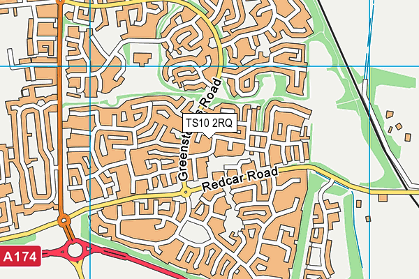 TS10 2RQ map - OS VectorMap District (Ordnance Survey) TS10 2RQ map - OS VectorMap District (Ordnance Survey)