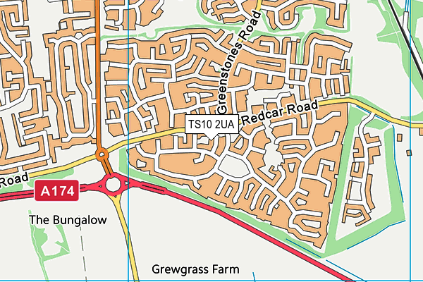TS10 2UA map - OS VectorMap District (Ordnance Survey) TS10 2UA map - OS VectorMap District (Ordnance Survey)