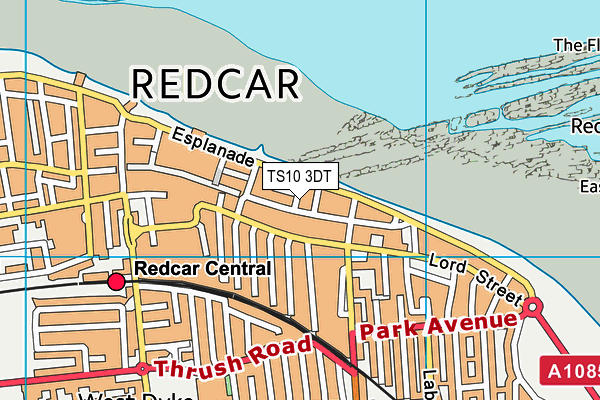 TS10 3DT map - OS VectorMap District (Ordnance Survey) TS10 3DT map - OS VectorMap District (Ordnance Survey)