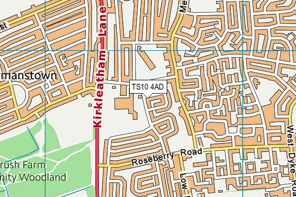 TS10 4AD map - OS VectorMap District (Ordnance Survey) TS10 4AD map - OS VectorMap District (Ordnance Survey)