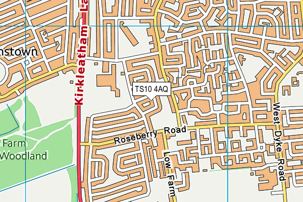 TS10 4AQ map - OS VectorMap District (Ordnance Survey)
