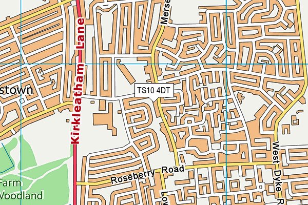 TS10 4DT map - OS VectorMap District (Ordnance Survey) TS10 4DT map - OS VectorMap District (Ordnance Survey)