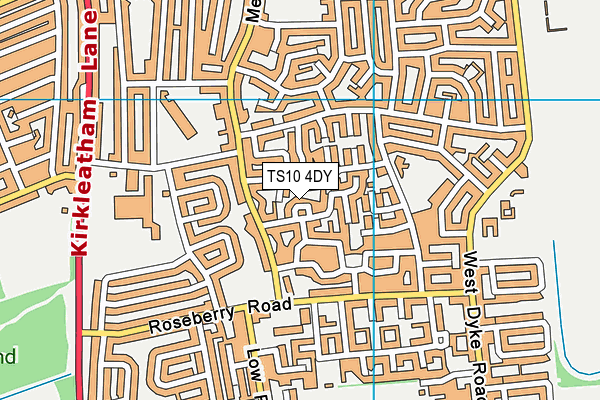 TS10 4DY map - OS VectorMap District (Ordnance Survey) TS10 4DY map - OS VectorMap District (Ordnance Survey)