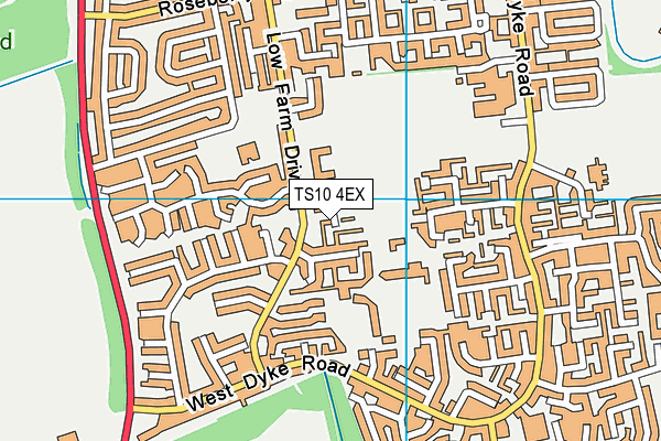 TS10 4EX map - OS VectorMap District (Ordnance Survey) TS10 4EX map - OS VectorMap District (Ordnance Survey)