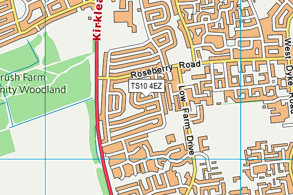 TS10 4EZ map - OS VectorMap District (Ordnance Survey) TS10 4EZ map - OS VectorMap District (Ordnance Survey)