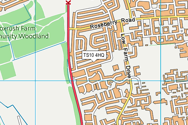 TS10 4HQ map - OS VectorMap District (Ordnance Survey) TS10 4HQ map - OS VectorMap District (Ordnance Survey)