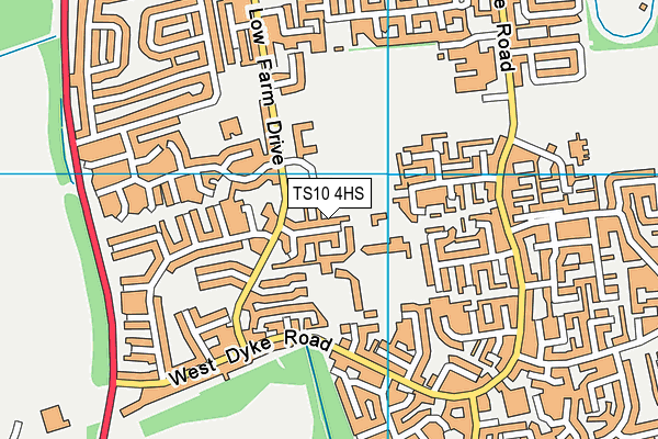 TS10 4HS map - OS VectorMap District (Ordnance Survey) TS10 4HS map - OS VectorMap District (Ordnance Survey)