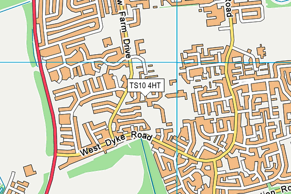 TS10 4HT map - OS VectorMap District (Ordnance Survey) TS10 4HT map - OS VectorMap District (Ordnance Survey)