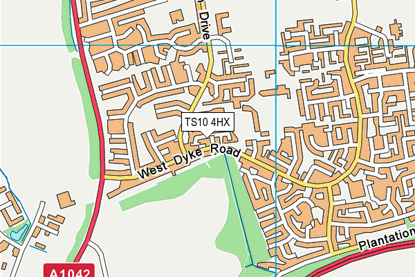 TS10 4HX map - OS VectorMap District (Ordnance Survey) TS10 4HX map - OS VectorMap District (Ordnance Survey)