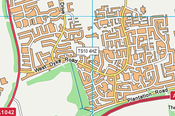 TS10 4HZ map - OS VectorMap District (Ordnance Survey) TS10 4HZ map - OS VectorMap District (Ordnance Survey)