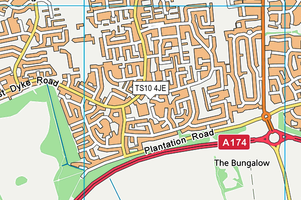 TS10 4JE map - OS VectorMap District (Ordnance Survey) TS10 4JE map - OS VectorMap District (Ordnance Survey)
